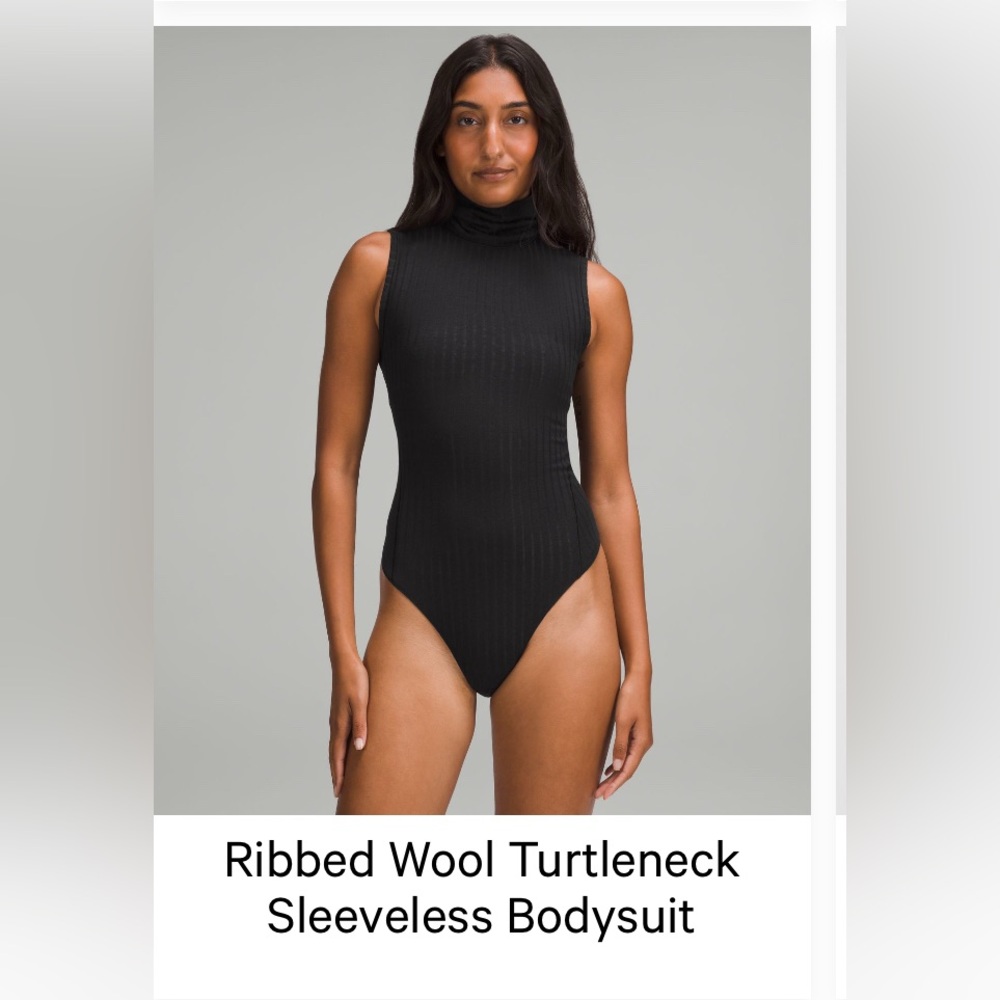 Lululemon Ribbed Wool Turtleneck Sleeveless Bodysuit